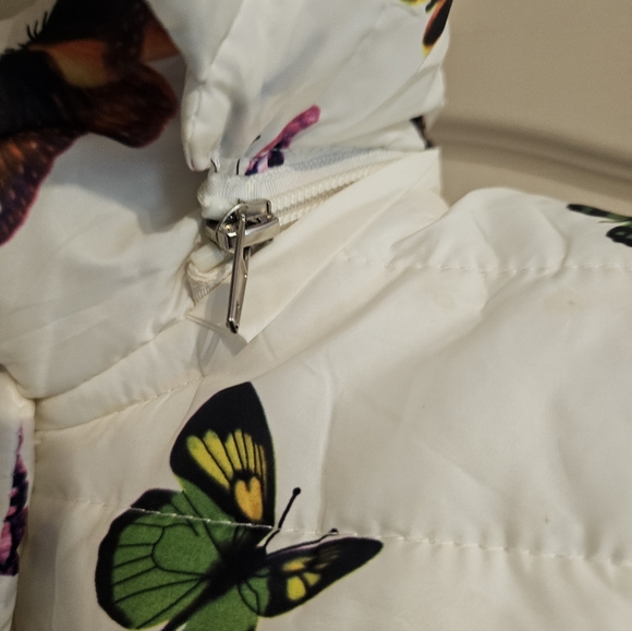 Dorami Toddler Adorable Butterfly Winter Jacket W Detatchable Hood & Bow On Back - Picture 3 of 8